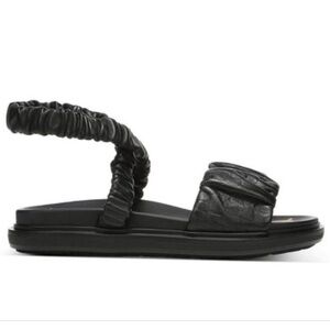 Sam Edelman Black Crocodile Slip-On Sandals
